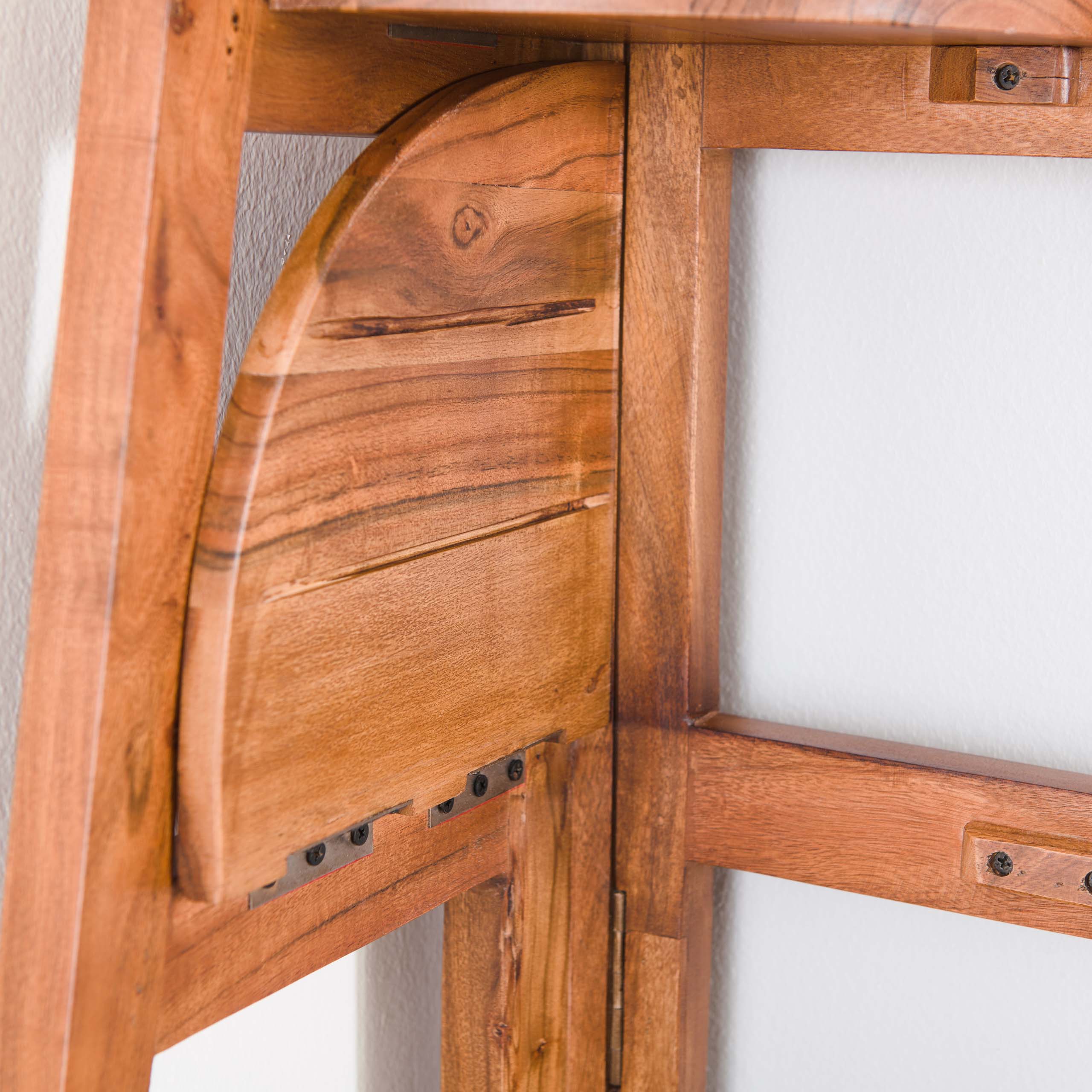 Cremagliera angolare Angle - Sabbia di acacia massiccia