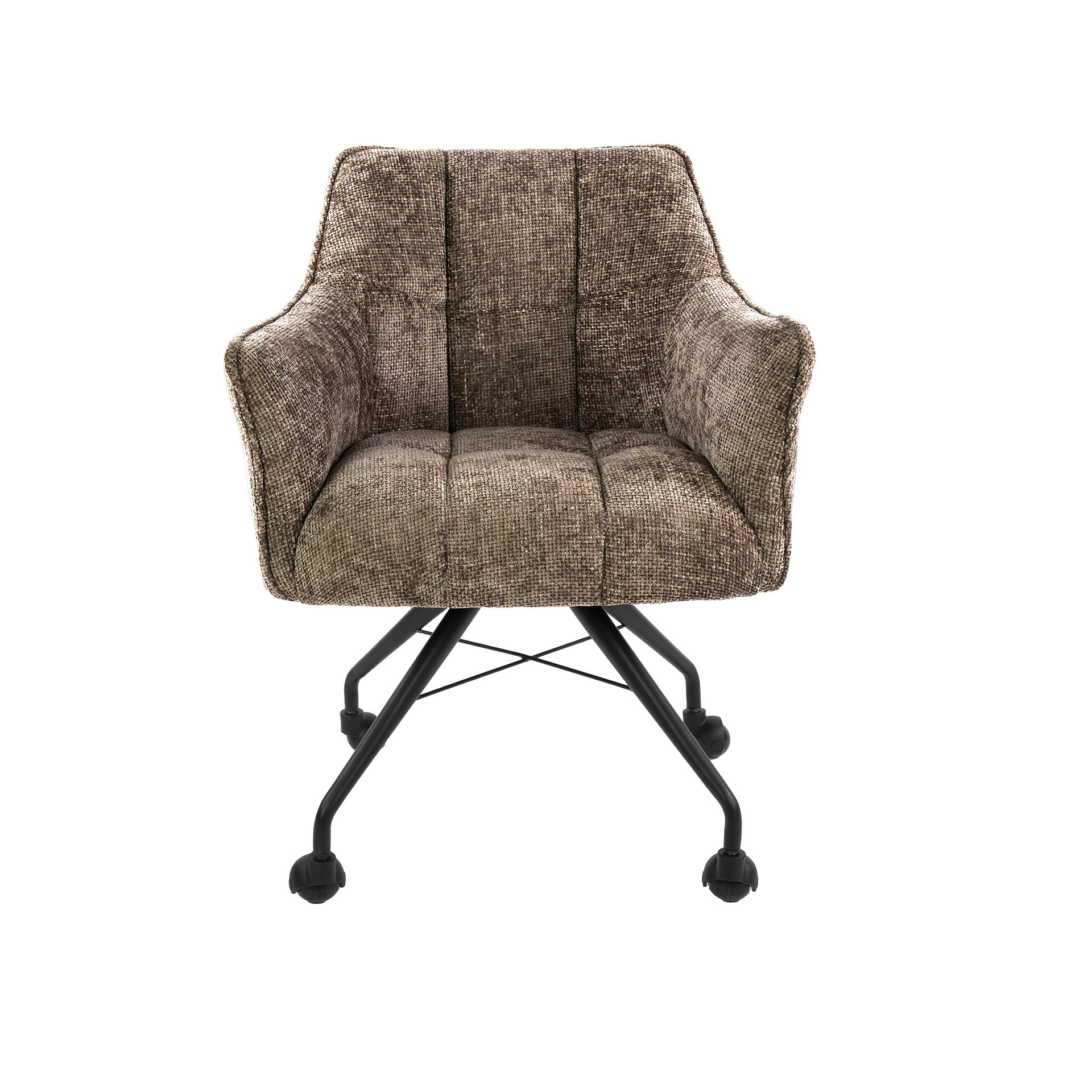 Poltrona con ruote Raster - confezione da 2 - Hoven champagne