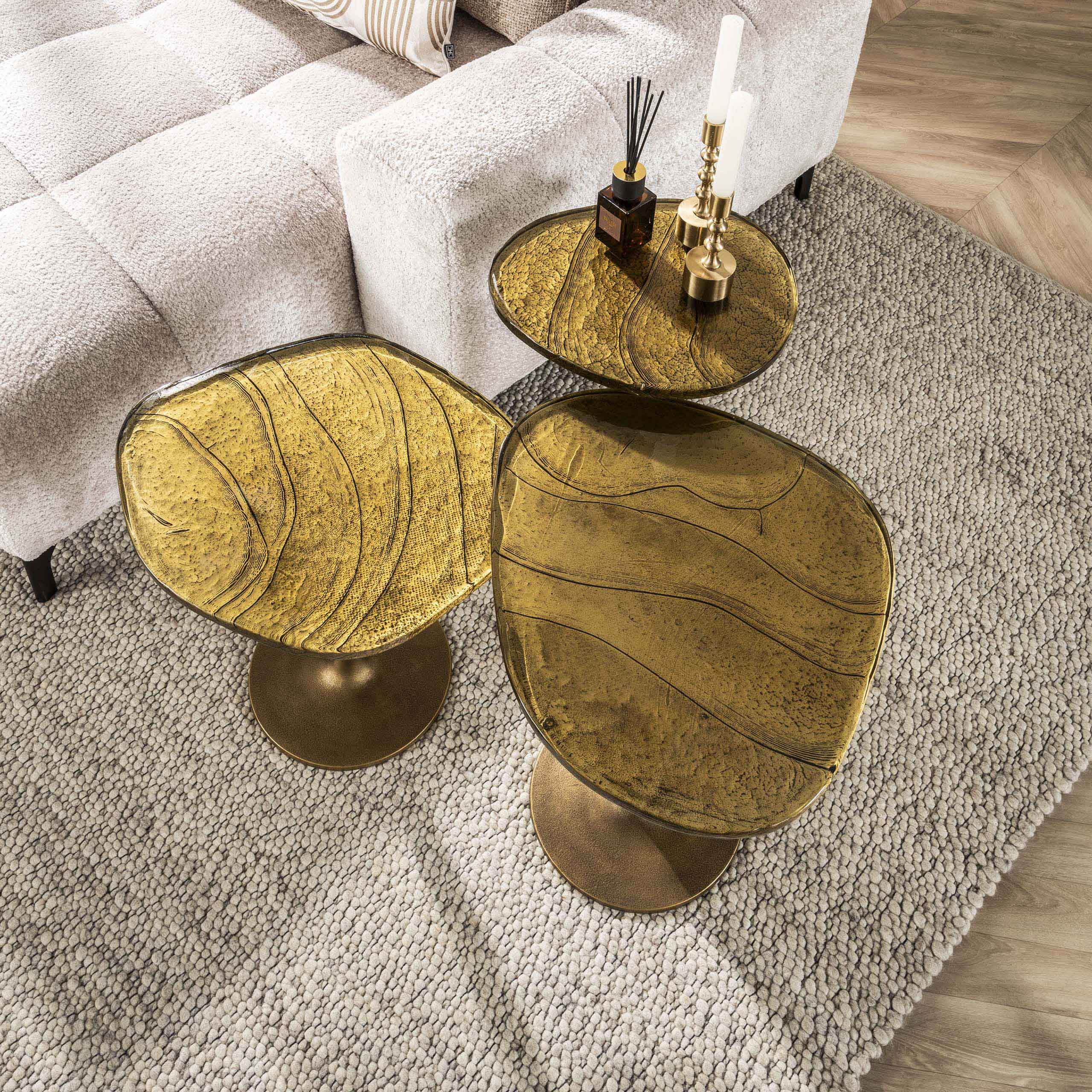 Side table Eclipse high - Antique gold