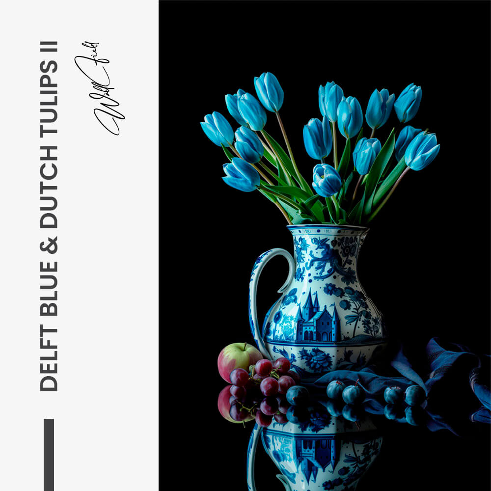 Delft Blue & Dutch Tulips II – Vetro
