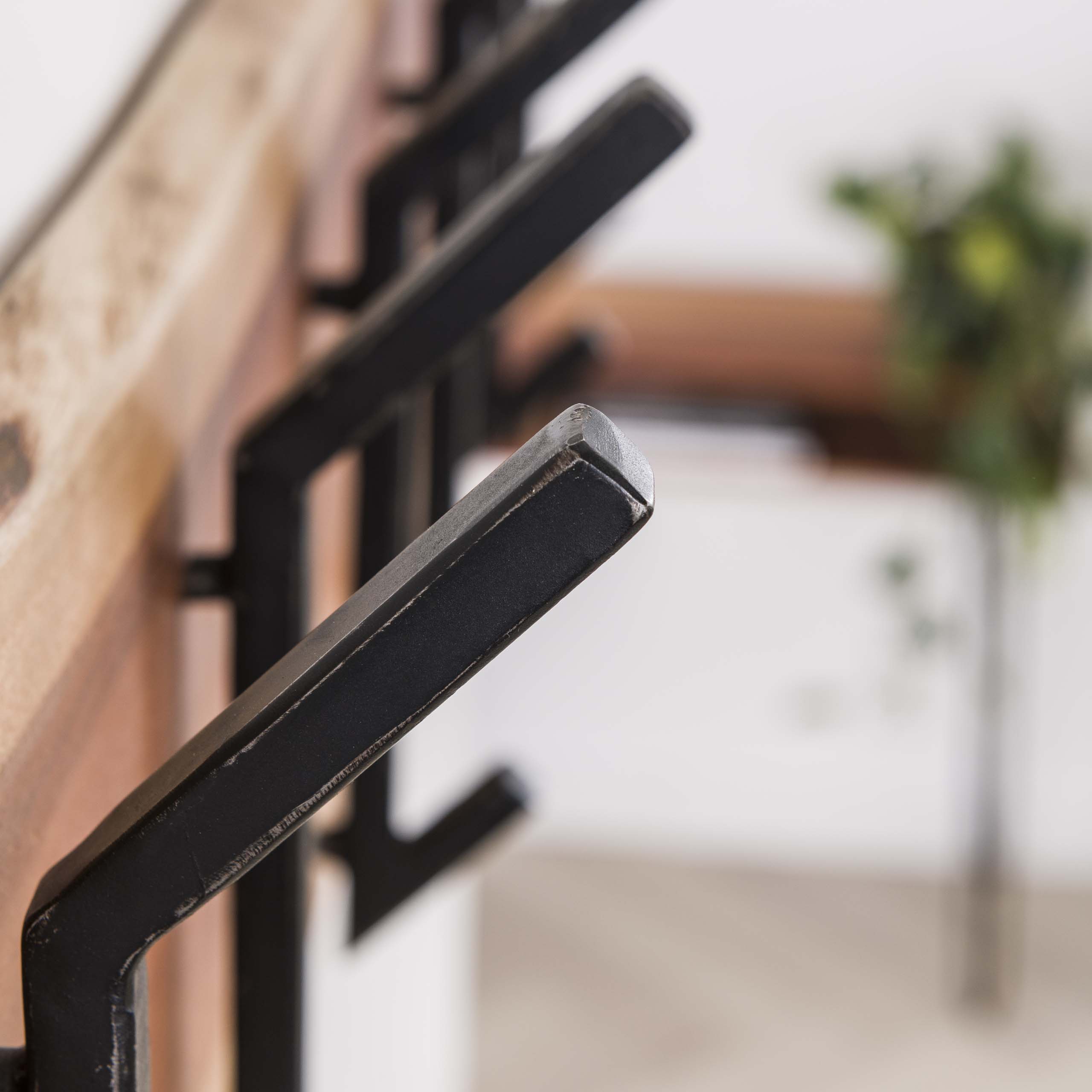 Appendiabiti Edge 2x6 ganci - Acacia massiccia