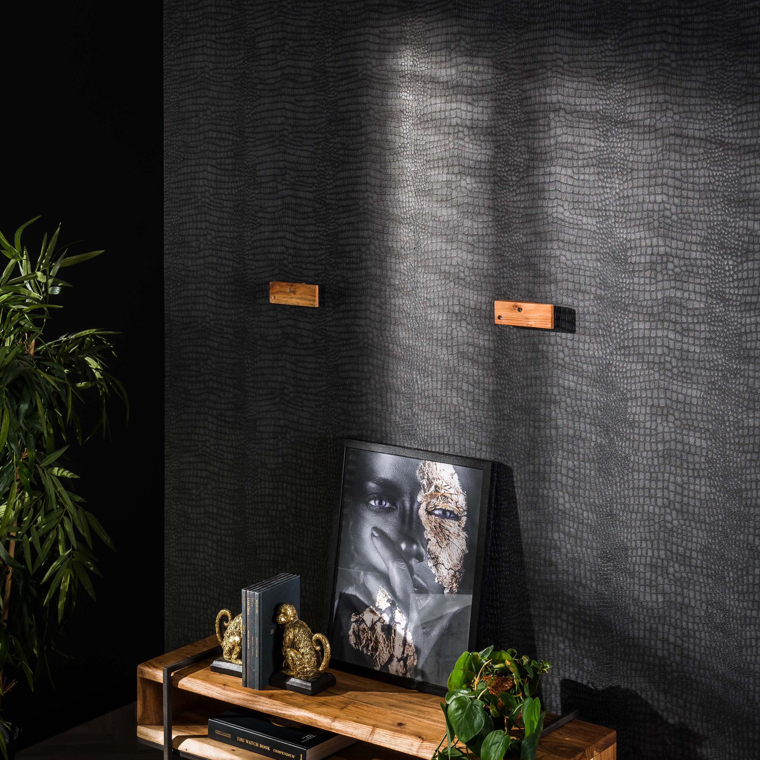 Mensola a muro 100 gradini / Acacia massiccia naturale