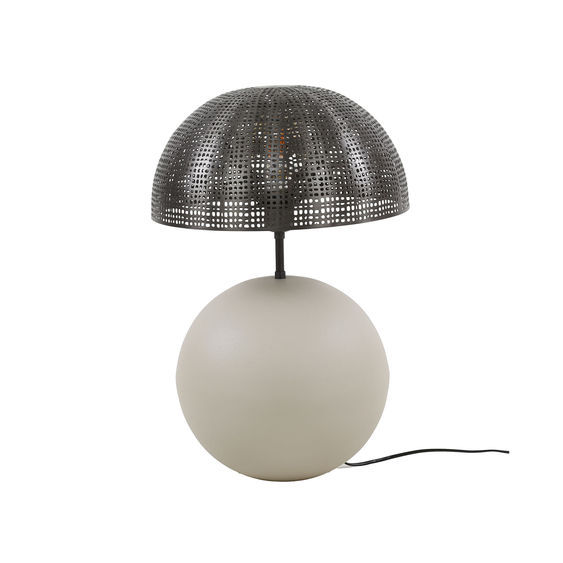 Lampada da tavolo 1L sfera naturale L / Grigio naturale