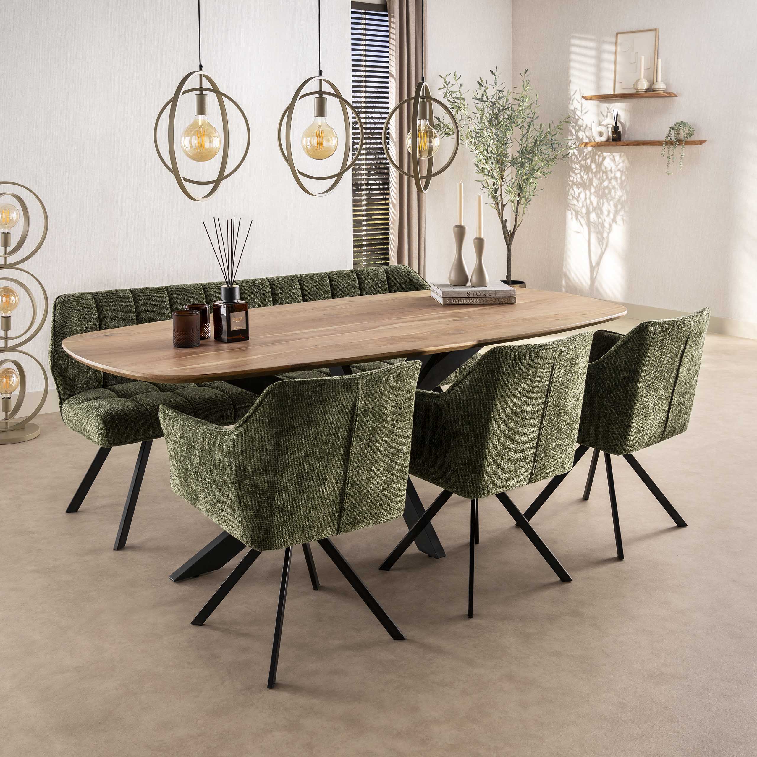 Dining room sofa Raster - Hoven green