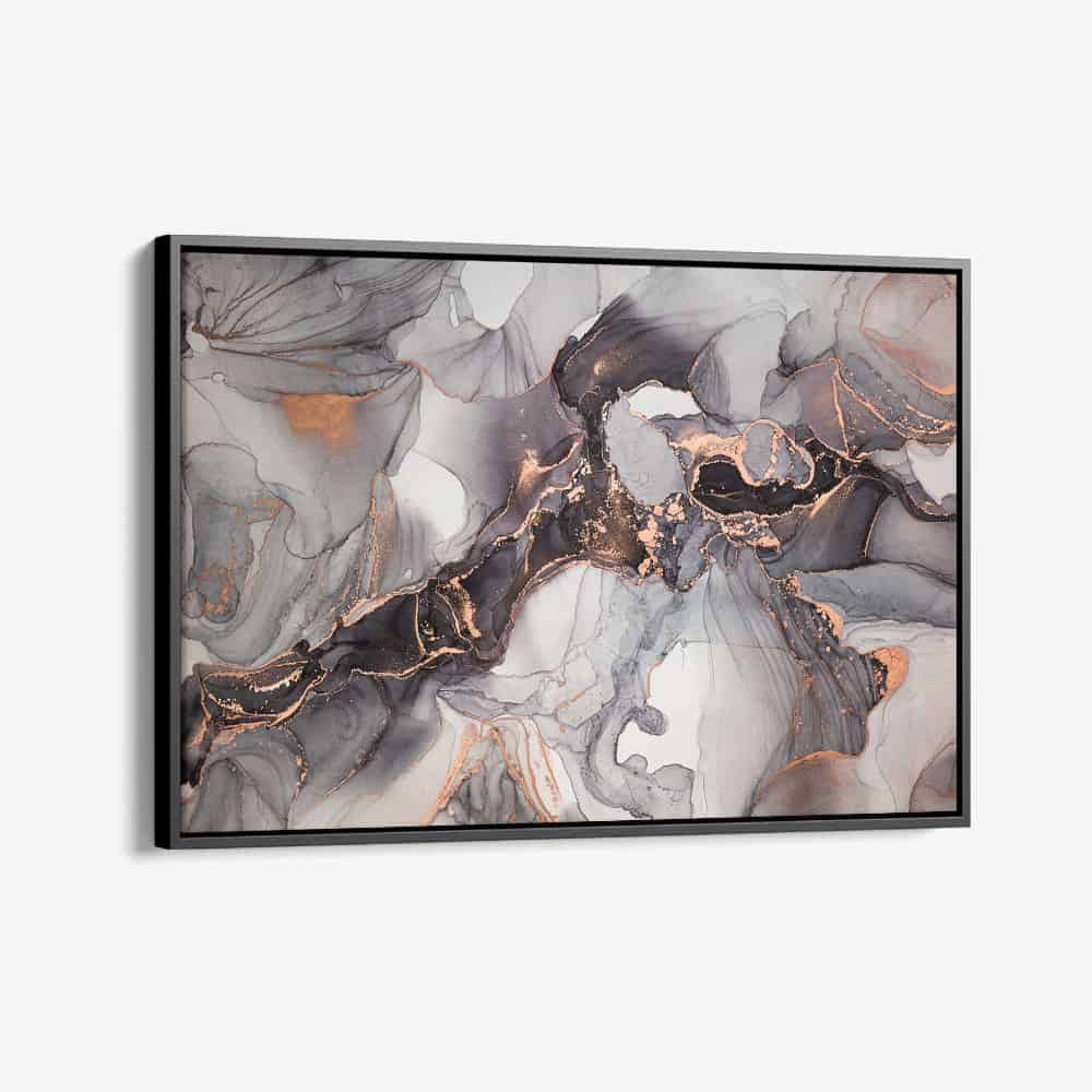 "Grey & Gold Abstract Marble"