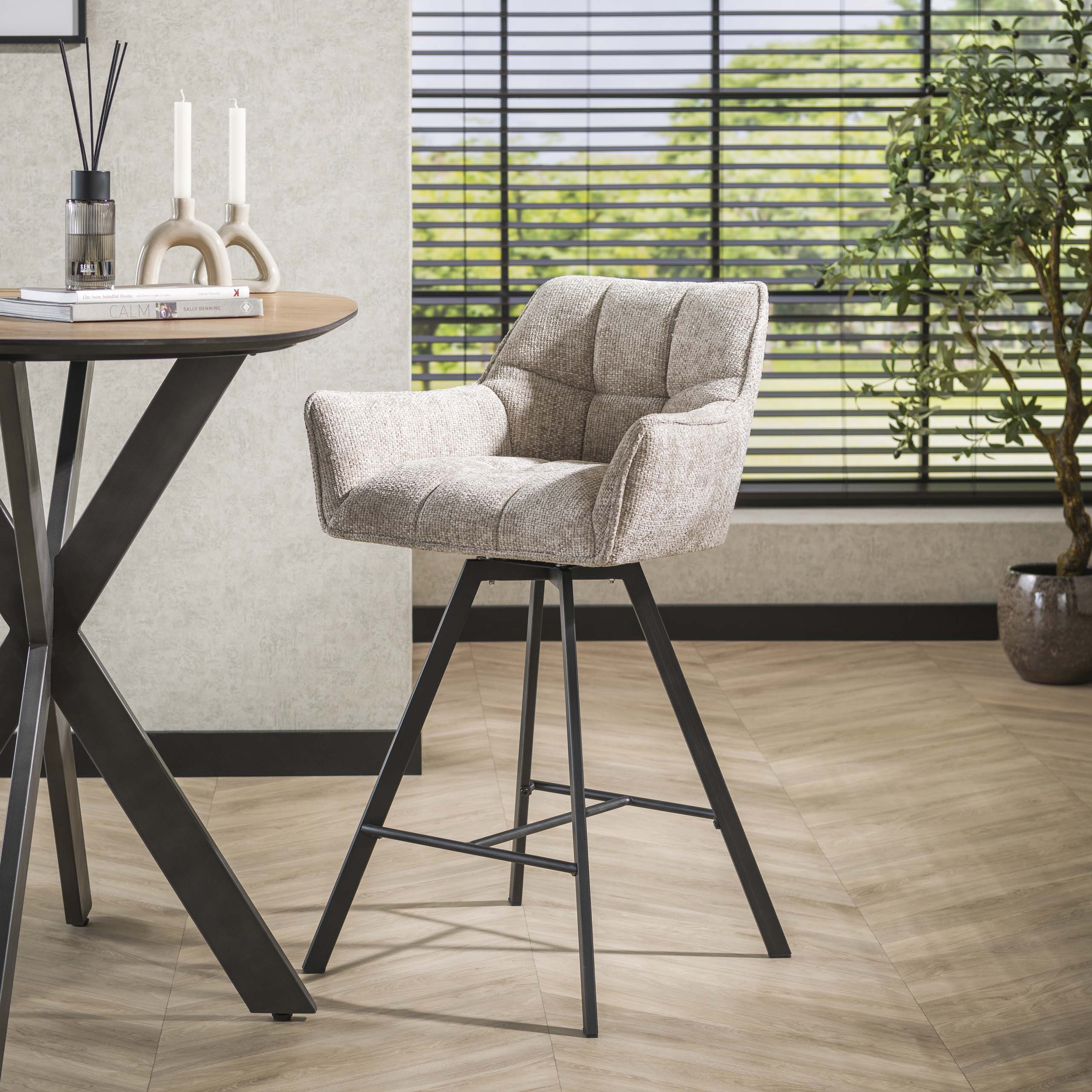 Bar chair Raster rotatable - packed per 2 - Hoven sand