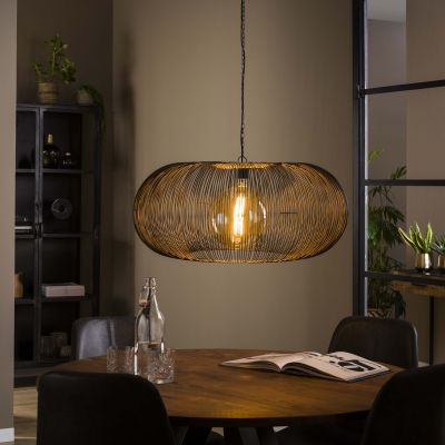 Lampada a sospensione Ø70 rame twist / Nichel nero