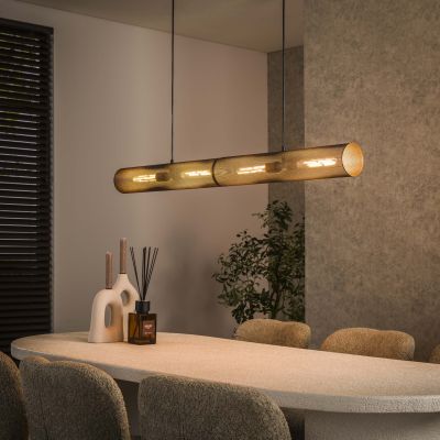 Lampada a sospensione tubo 120 mesh / Artic nero