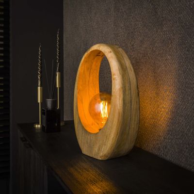Lampada da tavolo 1L Arco legno L