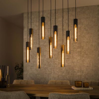 Lampada a sospensione 5+4 tubi / Artic nero