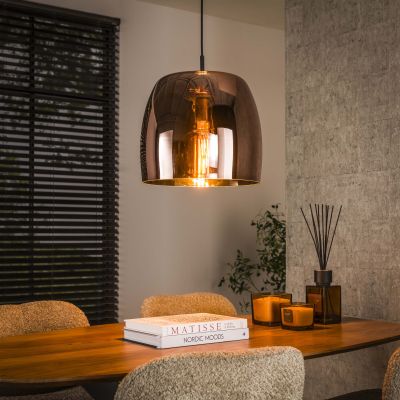 Lampada a sospensione Vetro drift 1L / Vetro color rame