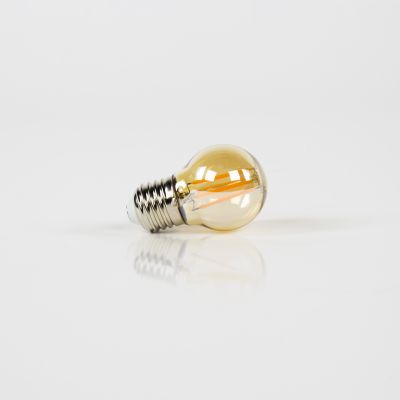 Lampadina LED a filamento G45 Ø4,5 cm - Vetro ambrato