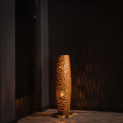 Lampada da terra S barre / Legno massello di teak riciclato