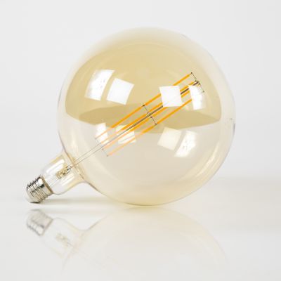Sorgente luminosa LED [G200] lampadina a filamento Ø20,0 - E27 8W / Vetro ambrato