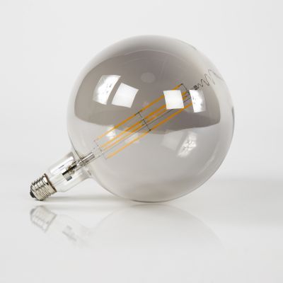 Sorgente luminosa LED [G200] lampadina a filamento Ø20,0 - E27 8W / Vetro grigio fumè