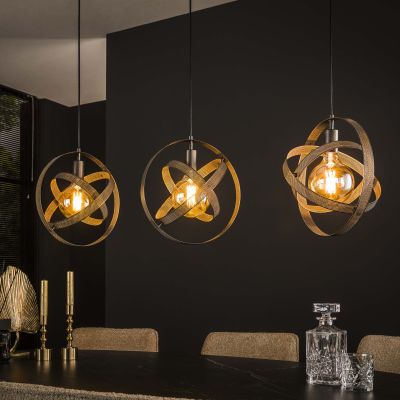 Lampada a sospensione rete cosmo 3L / nero artico